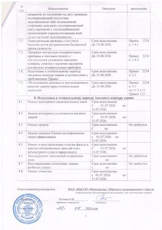 Подготовка к отопительному периоду 2026-2027 гг.